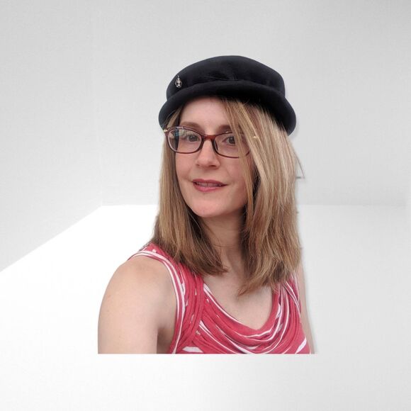 Vintage Black Wool Felt Hat 21 Fair Field Felts Neumann Endler - Picture 2 of 7